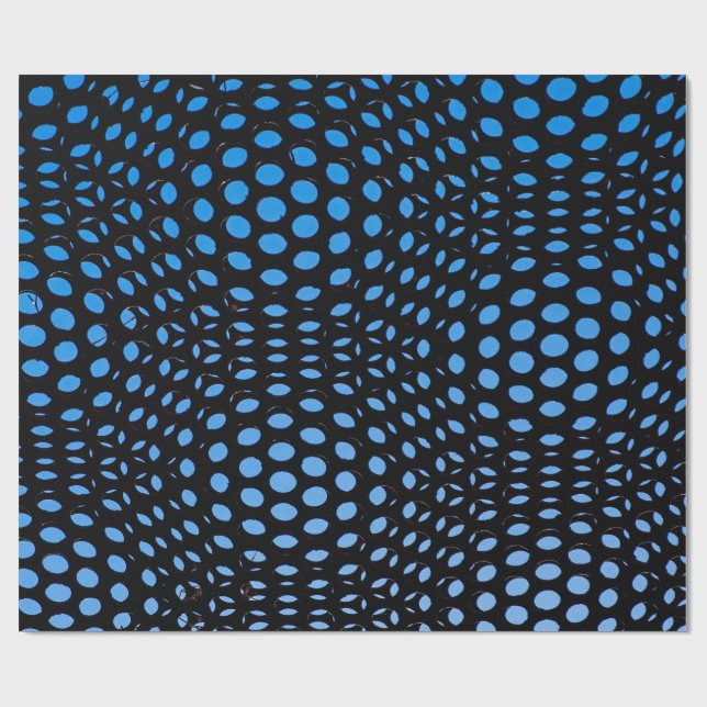 Blaue Schwarzpunkt-Papierverpackung Geschenk Geschenkpapier (Flach)