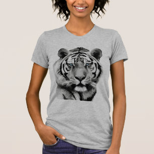 Blaue Schwarzweiss-Augen des Tigers T-Shirt