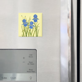 Blaue Schwertlilien-Blumen-Magnet Magnet