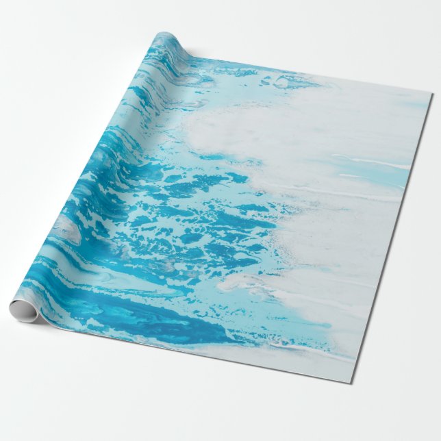 Blaue See Geschenkpapier (Ungerollt)