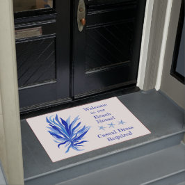 Blaue Seegras mit Seestern Fußmatte