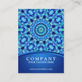 Blaue Seejuwel-Mandala Visitenkarte