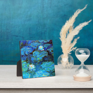Blaue Seerosen, Kunstmalerei Fotoplatte
