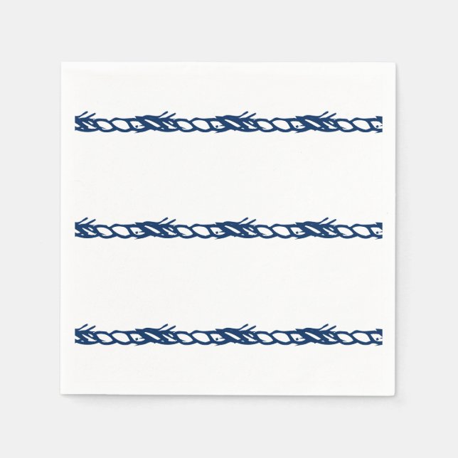 Blaue Seeseil-Muster Party Napki Serviette (Vorderseite)