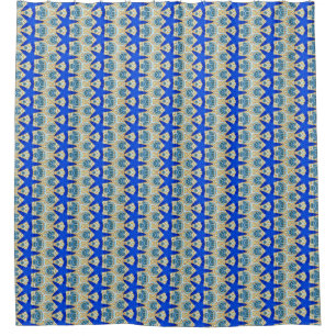 Blaue Seesterne Duschvorhang