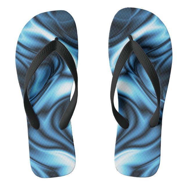 Blaue Seide Flip Flops (Fußbett)