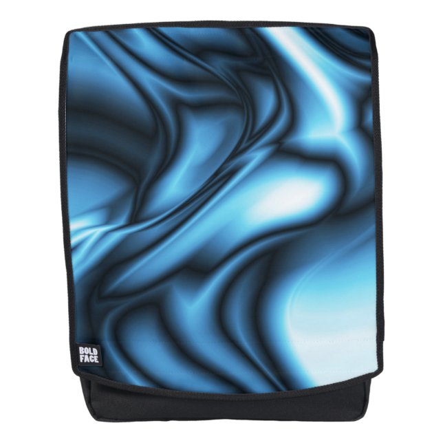 Blaue Seide Rucksack (Vorderseite)