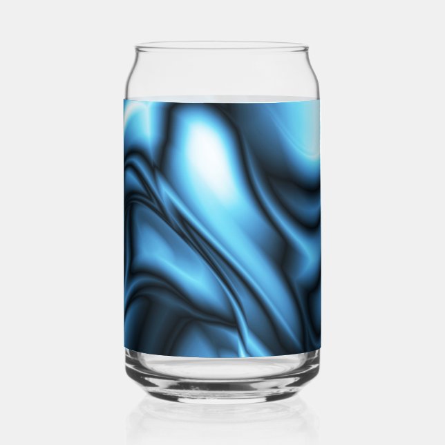 Blaue Seidenwelle Dosenglas (Rückseite)