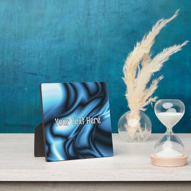 Blaue Seidenwelle Fotoplatte (InSitu)