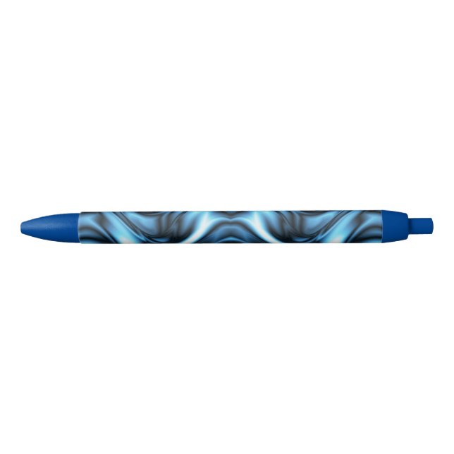 Blaue Seidenwelle Kugelschreiber (Vorderseite)