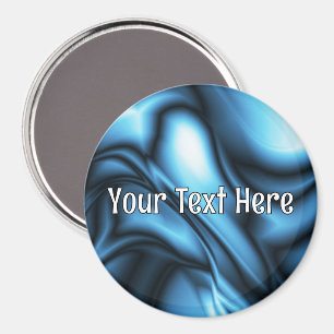 Blaue Seidenwelle Magnet