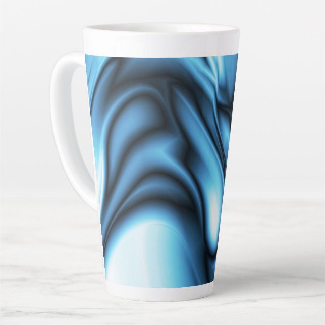 Blaue Seidenwelle Milchtasse (Linke Ecke)
