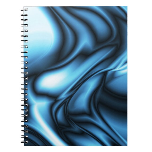 Blaue Seidenwelle Notizblock (Vorderseite)