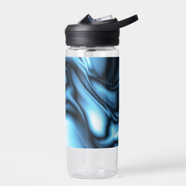 Blaue Seidenwelle Trinkflasche (Links)