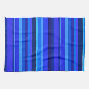 Blaue senkrechte Streifen Geschirrtuch