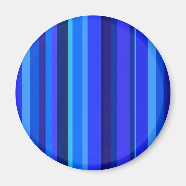 Blaue senkrechte Streifen Magnet (Vorne)