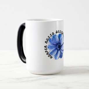 Blaue Serenity-Blumenkunst Verwandlungstasse