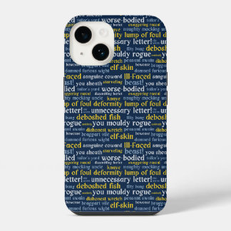 Blaue Shakespeare-Beleidigung Lustige Klassische L iPhone 14 Hülle