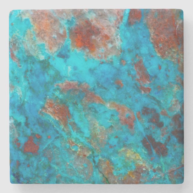 Blaue Shattuckit Steinuntersetzer (Vorderseite)