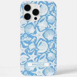 Blaue Shells Personalisiert iPhone 16 Pro Max Hülle