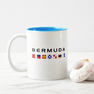 Blaue Signalleuchten der Bermuda Zweifarbige Tasse