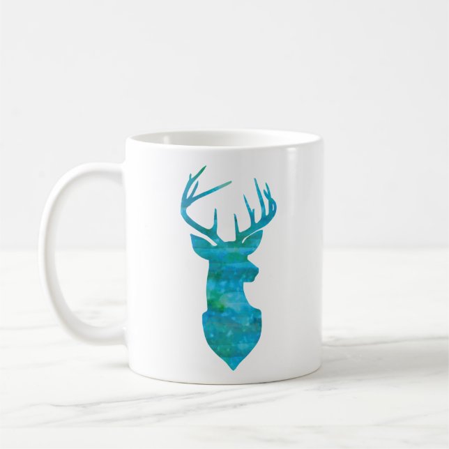 Blaue Silhouette Kaffeetasse (Links)