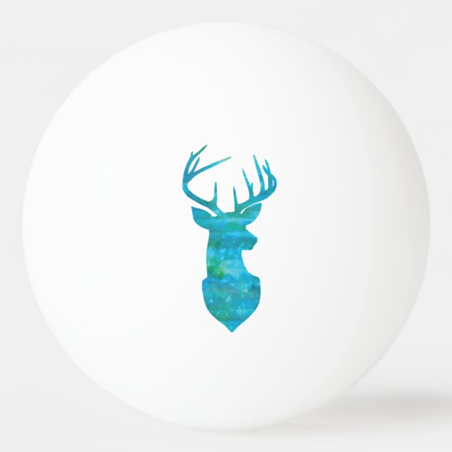 Blaue Silhouette Tischtennisball (Vorderseite)