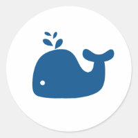 Blaue Silhouette Whale