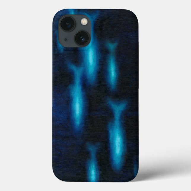 Blaue Silhouetten Case-Mate iPhone Hülle (Rückseite)