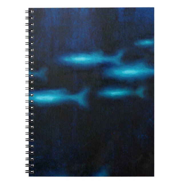 Blaue Silhouetten Notizblock (Vorderseite)