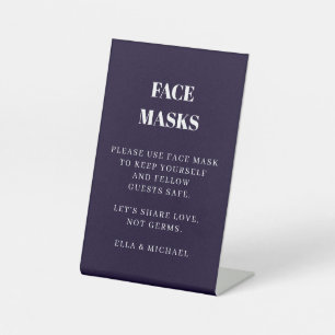 Blaue skandinavische Hochzeits-Gesichtsmaske-Schil Sockelschild