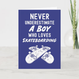 Blaue Skateboarding-Karten für Jungen für Kinder S Karte
