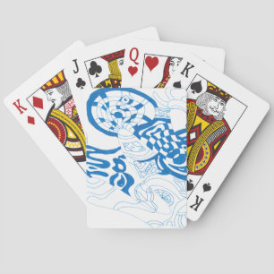 Blaue Skizze, abstrakt Spielkarten
