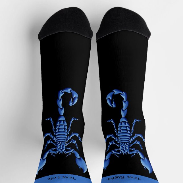 Blaue Skorpion-Socken Socken (Oben)
