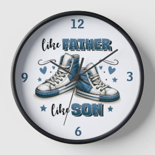 Blaue Sneaker Wie der Vater, so der Sohn Uhr