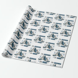 Blaue Sneakers wie Vater, wie Sohn Geschenkpapier