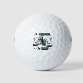 Blaue Sneakers wie Vater, wie Sohn Golfball