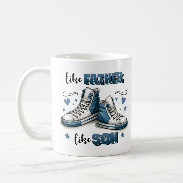Blaue Sneakers wie Vater, wie Sohn Kaffeetasse (Links)