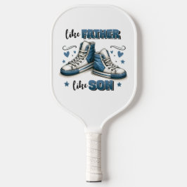 Blaue Sneakers wie Vater, wie Sohn Pickleball Schläger