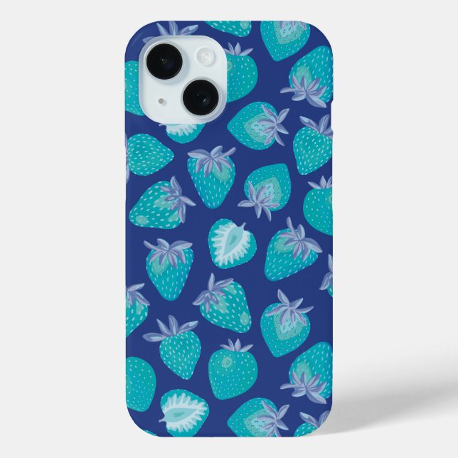 Blaue Sommererdbeere Case-Mate iPhone Hülle (Rückseite)