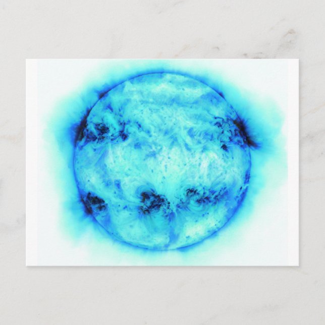 Blaue Sonne Postkarte (Vorderseite)