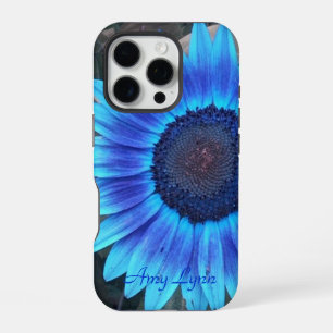 Blaue Sonnenblume *Personalisieren* iPhone 16 Pro Hülle
