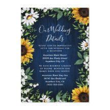 Blaue Sonnenblume Rustikale Hochzeit