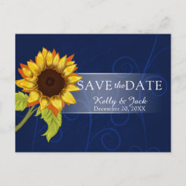Blaue Sonnenblume/UAWG Hochzeit Postkarte