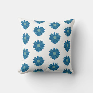 Blaue Sonnenblumen Muster Kissen