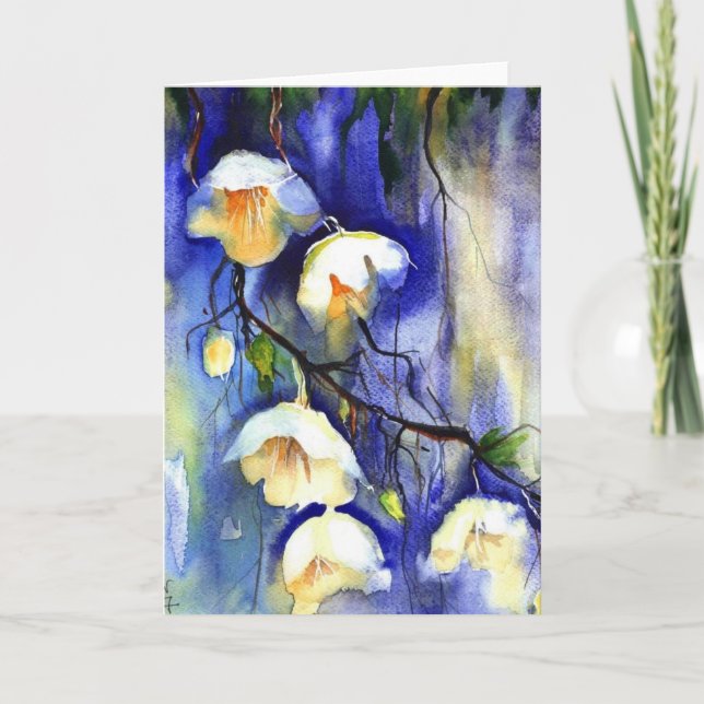 Blaue Sonnenschirme aus dem Himmel Karte (Vorderseite)