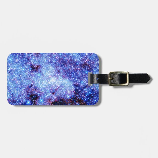 Blaue Sparkassenstars Gepäckanhänger (Vorderseite horizontal)