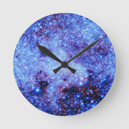 Blaue Sparkassenstars Runde Wanduhr