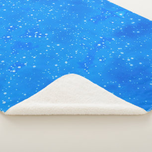 Blaue Speckle Aquarellfarben Sherpadecke