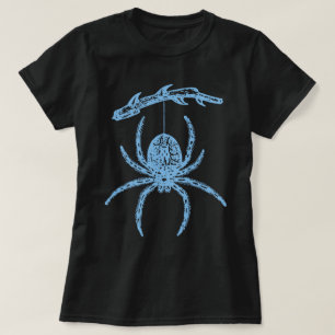 Blaue Spinne aus dem Zweig-T - Shirt